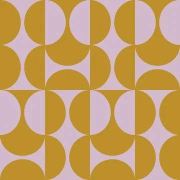 Vector retro simple geometric seamless pattern in retro style. Vintage abst.. Stock Illustration