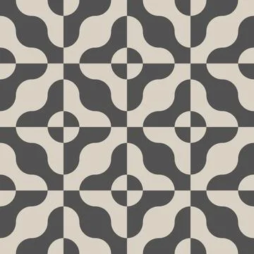 Vector retro simple geometric seamless pattern in retro style. Vintage abst.. Stock Illustration