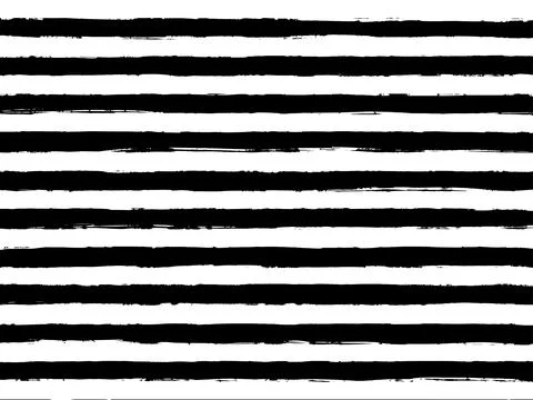 Vector retro striped ragged brush print texture Stock Illustration