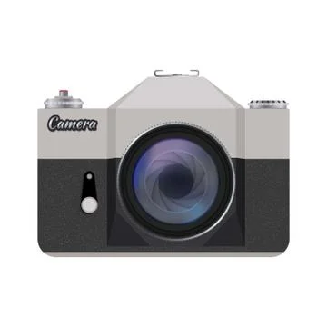 Vector retro style camera Stock Illustration