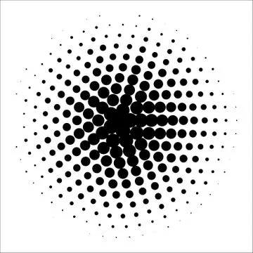 Vector retro style dotwork background. Abstract dotted stippling engraving Illustrazione stock