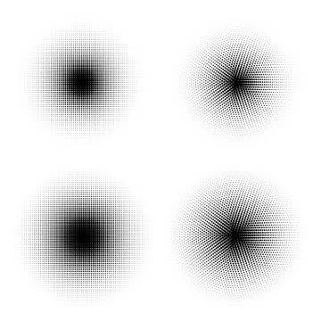 Vector retro style dotwork background. Abstract dotted stippling engraving Illustrazione stock