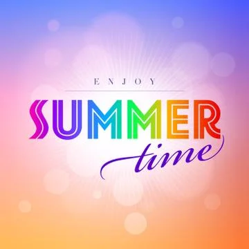 Vector retro summer time Stock Illustration