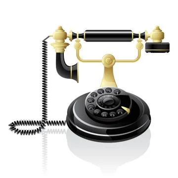 Vector retro telephone. Stock Illustration