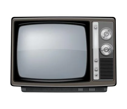 Vector retro television mock up isolate on white Stock-Illustration