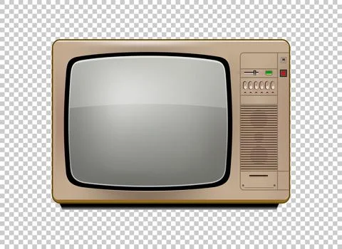 Vector retro television mock up isolate on transparent Stock-Illustration