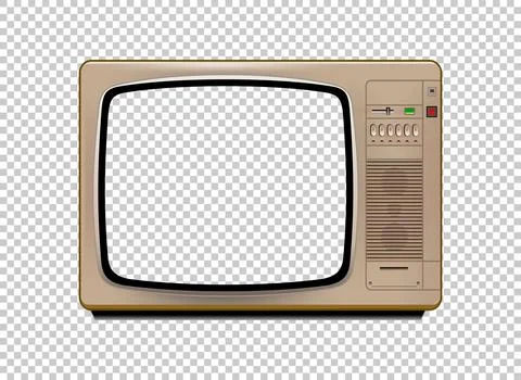 Vector retro television mock up isolate on transparent Stock-Illustration