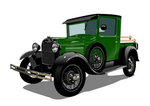 Vector retro truck Stock Illustration