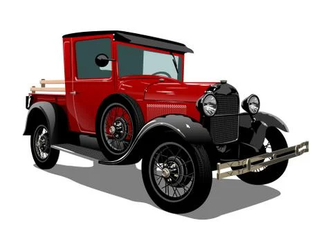 Vector retro truck Stock Illustration