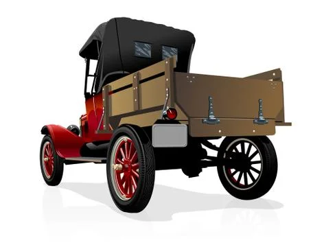 Vector retro truck Stock Illustration