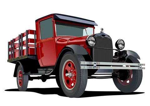 Vector retro truck Stock Illustration