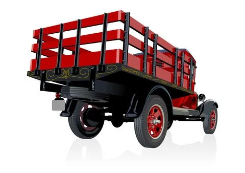 Vector retro truck Illustrazione stock