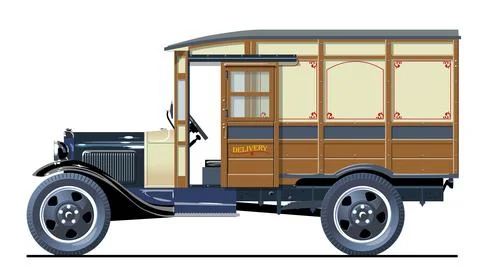 Vector retro truck Stock Illustration