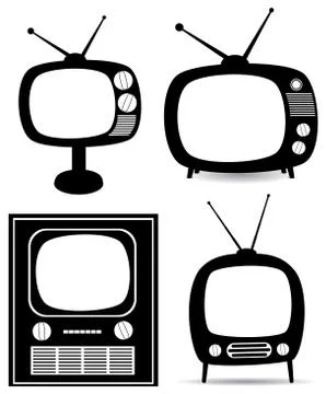 Vector retro tv set Stock Illustration