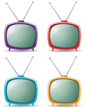 Vector retro tv set Stock Illustration