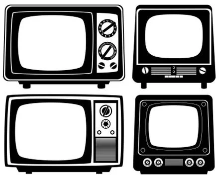 Vector retro tv set Stock Illustration