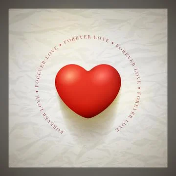 Vector retro Valentine's Day greeting Stock Illustration