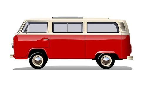 Vector retro van Stock Illustration