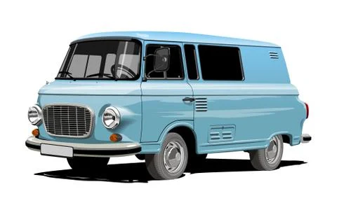 Vector retro van Stock Illustration