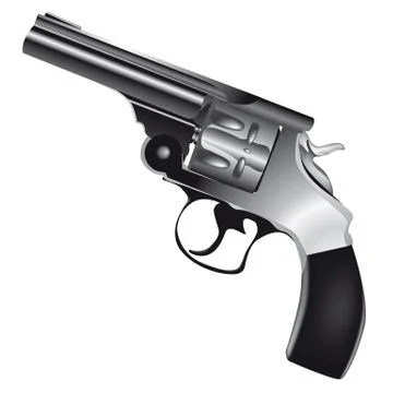 Vector revolver Stock Illustration