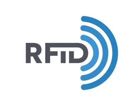 Vector RFID tag icon or logo. Radio-frequency identification symbol Stockillustratie