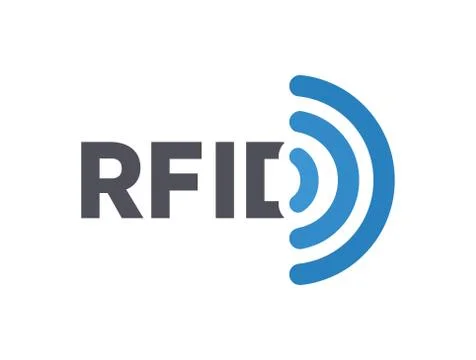 Vector RFID tag logo. Radio-frequency identification symbol or icon Stockillustratie