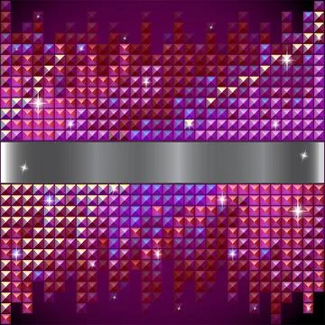 Vector rhinestone red mosaic background Stock Illustration