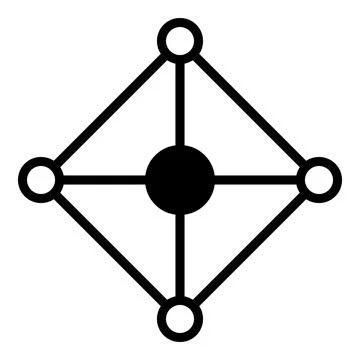 Vector Rhombus Grid Node Flat Icon Image Illustrazione stock