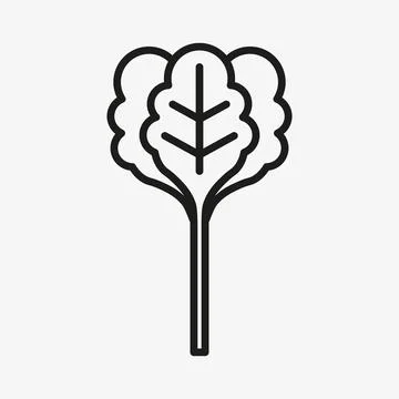 Vector rhubarb icon isolated on white background Stock Illustration