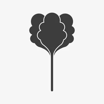 Vector rhubarb icon isolated on white background Illustrazione stock