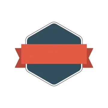 Vector ribbon and label, flat design Stock Illustration