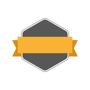 Vector ribbon and label, flat design Stock Illustration