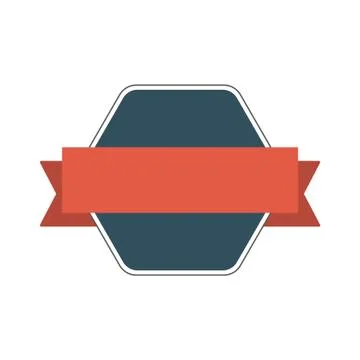 Vector ribbon and label, flat design Stock Illustration