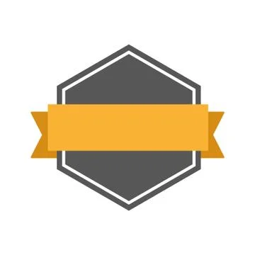 Vector ribbon and label, flat design Stock Illustration