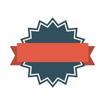 Vector ribbon and label, flat design Stock Illustration