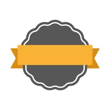 Vector ribbon and label, flat design Stock Illustration