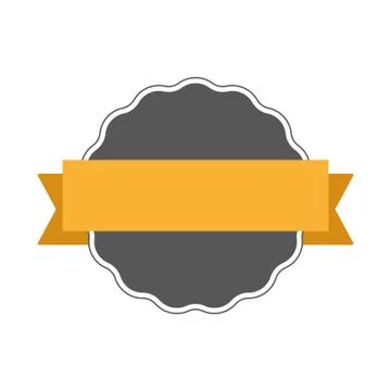 Vector ribbon and label, flat design Stock Illustration