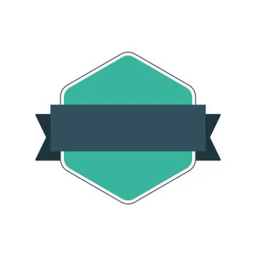 Vector ribbon and label, flat design Stock Illustration