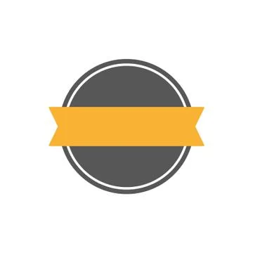 Vector ribbon and label, flat design Stock Illustration