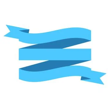 Vector ribbon banner flat isolated on white background, Illustration of blue  Stock-Illustration