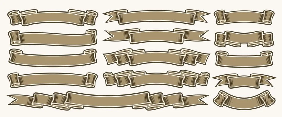 Vector Ribbon Banners Set Stock Illustration