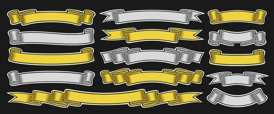 Vector Ribbon Banners Set Stock Illustration