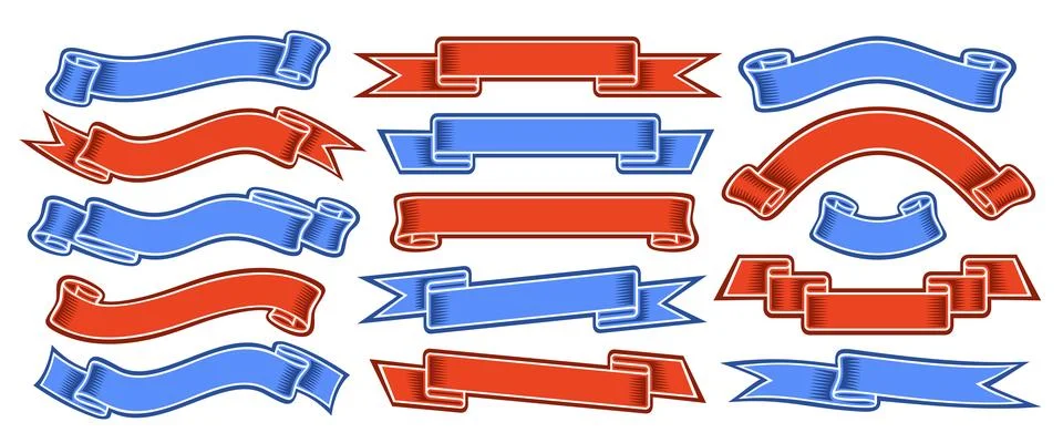 Vector Ribbon Banners Set Stock Illustration