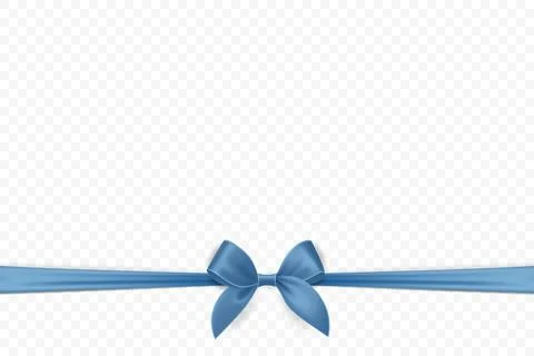 Vector Ribbon with Bow for Gift Decoration and Packaging Design. Blue Ribbon for Illustrazione stock