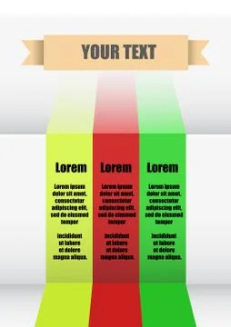 Vector : Ribbon with perspective for topic Stock Illustration