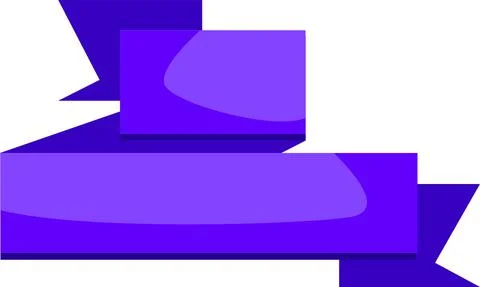 Vector ribbon, with right angles, bright blue color. Stock Illustration