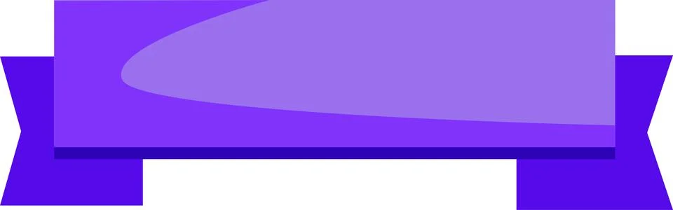 Vector ribbon, with right angles, narrow, blue color. Stock Illustration