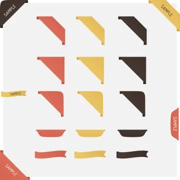 Vector ribbon set Stock Illustration