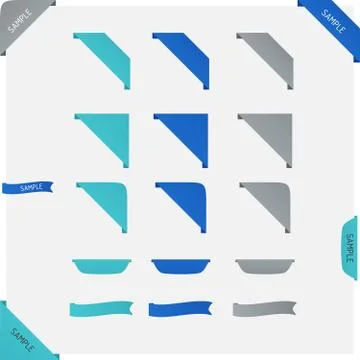 Vector ribbon set Stock Illustration
