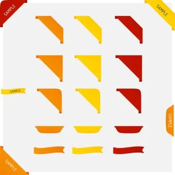 Vector ribbon set Stock Illustration